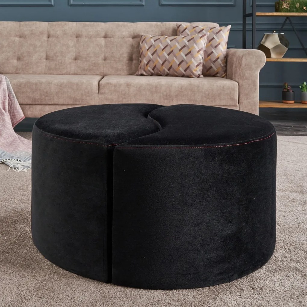 Taburet Alis Pouf negru