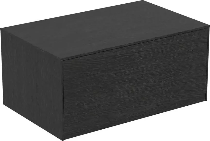 Dulap baza suspendat Ideal Standard Atelier Conca finisaj stejar inchis 1 sertar cu blat 80 cm