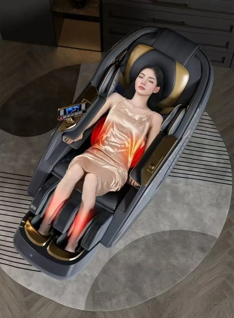 SEVERNIUS Fotoliu de masaj 3D – Spa-ul tău personal, direct acasă! - Scanare automata, AI Voice,încărcare wireless telefon, Incalzire, Zero Gravity, difuzoare Bluetooth, controler rapid