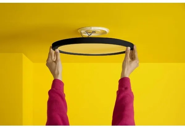 WiZ - Plafonieră LED RGB SUPERSLIM dimabilă 22W 230V Wi-Fi negru