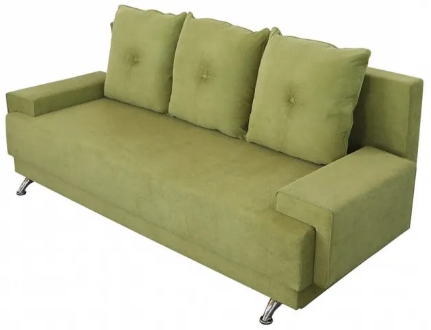 Canapea extensibila Roma Lux Green 205x90x86 cm, cu lada de depozitare