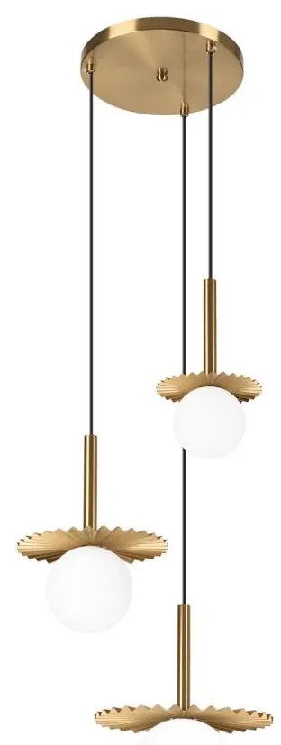 Lustră suspendată pe cablu CHITA 3xG9/5W/230V aurie