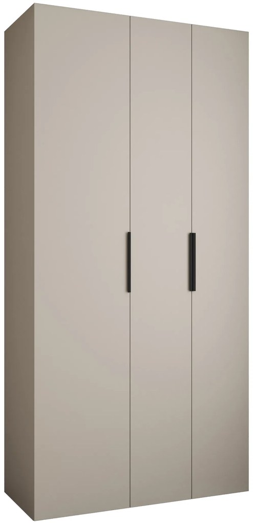 Dulap de haine 120 cm Carmela 40-4 (Cașmir + Negru). 1126643