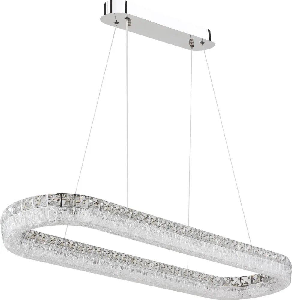 Globo 67387-40 - Candelabru LED reglabil pe cablu LAUREL 40W/230V sticlă clară+telecomandă