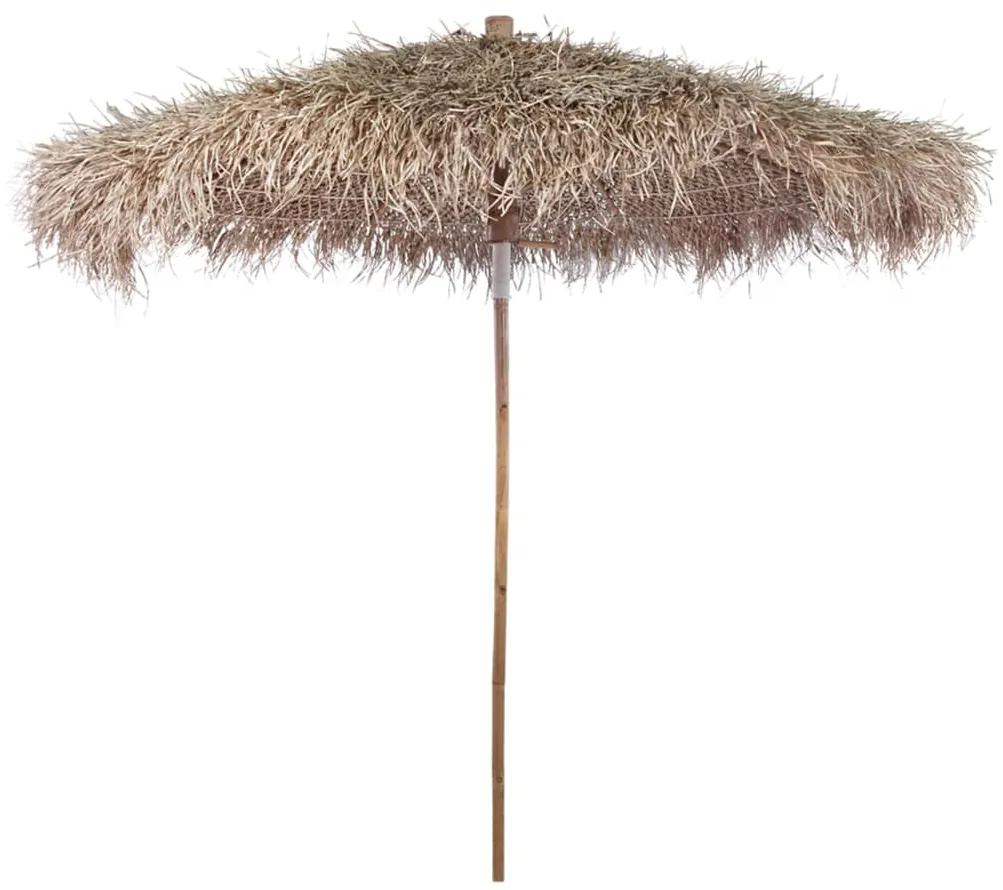 Umbrela din bambus cu umbrar din frunze de bananier, 210 cm