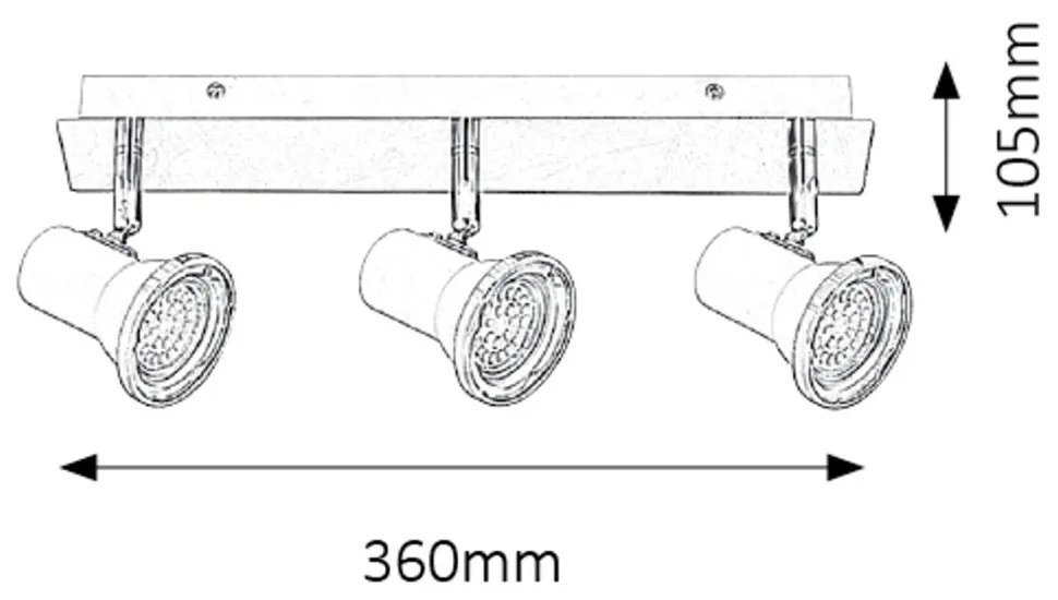 Plafoniera cu 3 spoturi directionabile pentru baie IP44 Steve 5499 RX