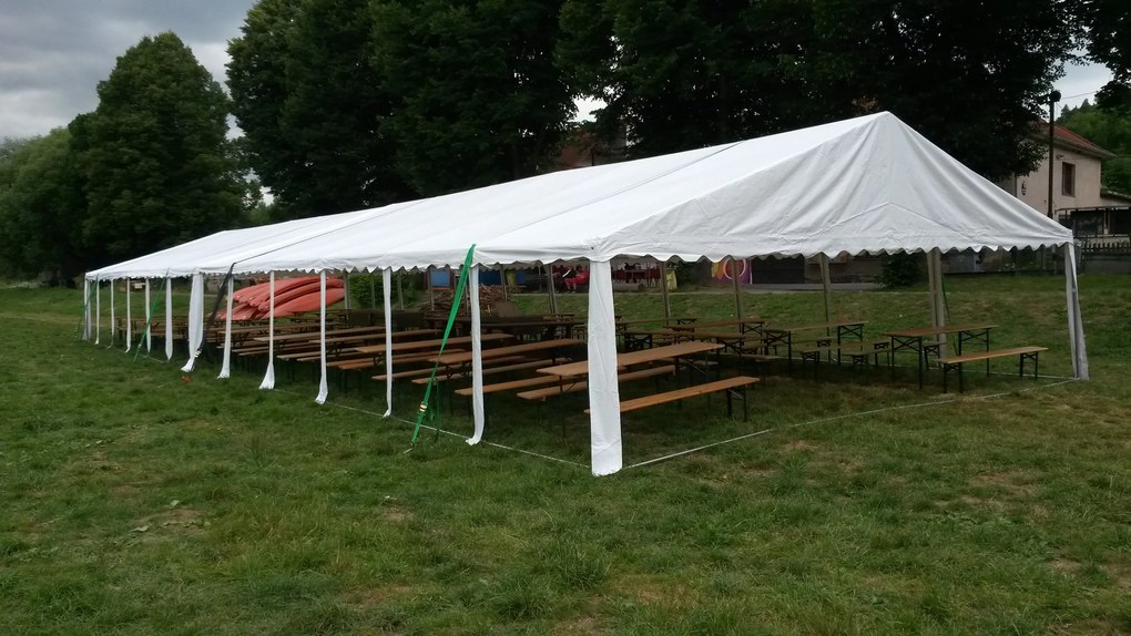 Cort de petrecere 6x12m 240g/m2 PE