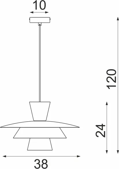 Lustră cu cablu PLATO 1xE27/15W/230V, albă