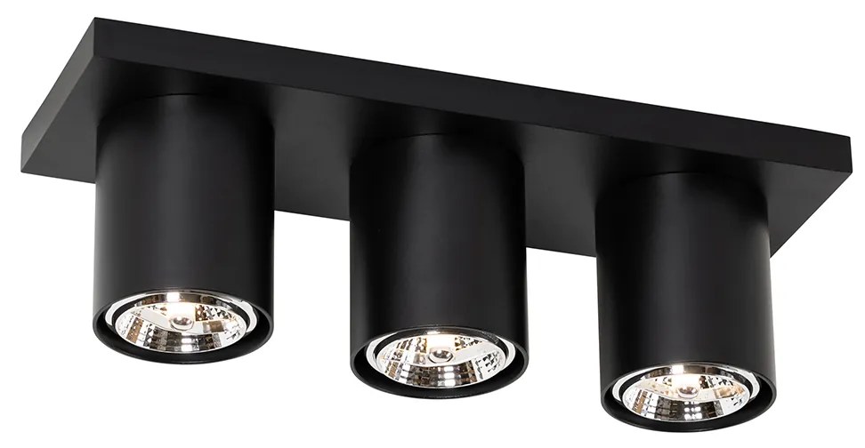Plafoniera modernă cu spoturi negre cu 3 lumini - Tubo