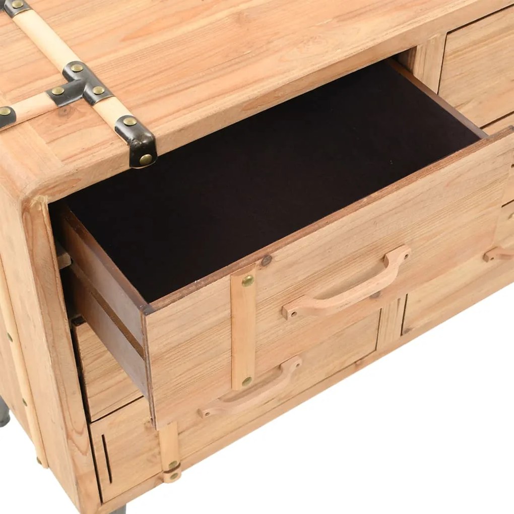 Dulap cu sertare, lemn masiv de brad, 91 x 35 x 73 cm