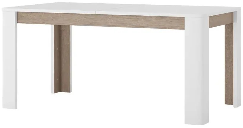 Masă de sufragerie Lynatut Typ 75 (alb ultralucios + stejar sonoma trufă închis) (pentru 6-8 persoane). 1075521