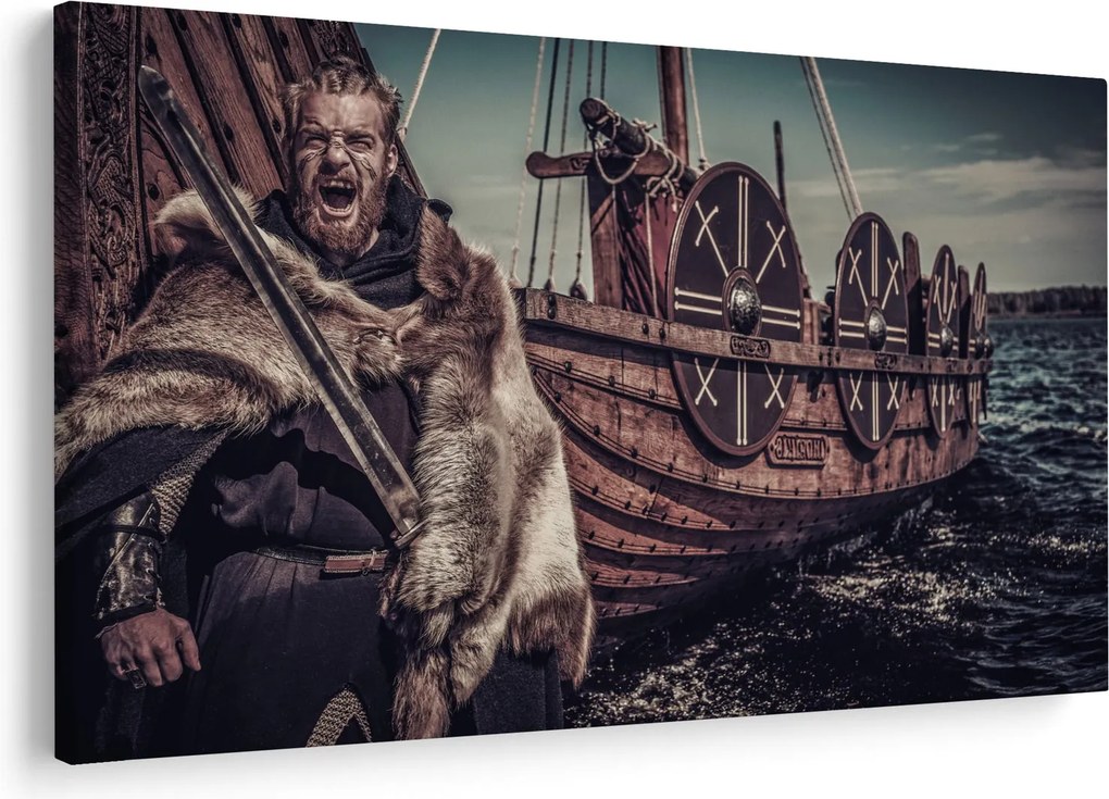 Tablou - Războinic viking (90x60 cm)