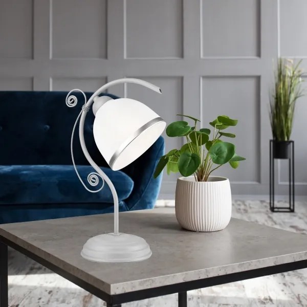 Lampă de masă RETRO II 1xE27/60W/230V argintiu