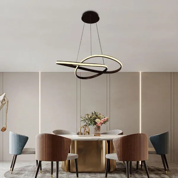 Lustră LED dimabilă pe cablu Brilagi COSMOWAVE LED/70W/230V 3000-6500K maro + telecomandă