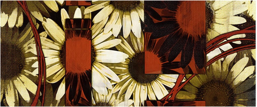 Tablou cu flori (120x50 cm)