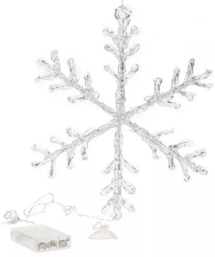 Decorațiune LED de Crăciun pentru fereastră 16xLED/3xAA alb cald