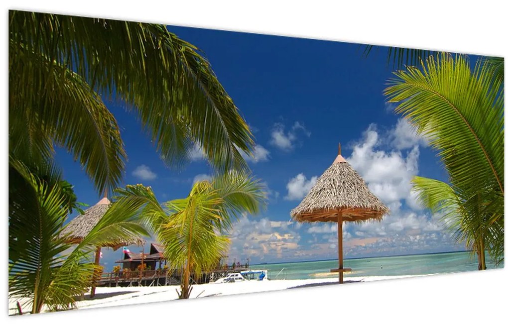 Tablou - Plajă cu nisip alb (120x50 cm)