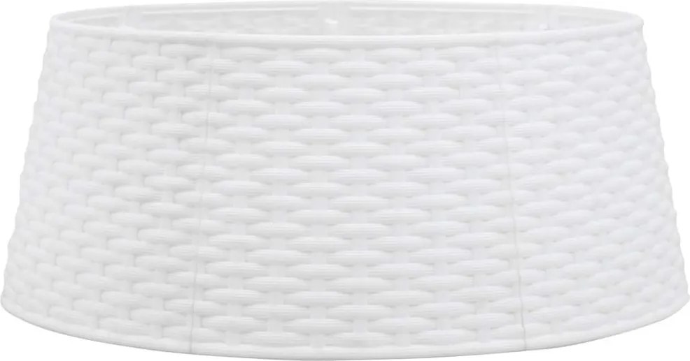 vidaXL Fustă brad de Crăciun, alb, Ø56x23 cm, plastic