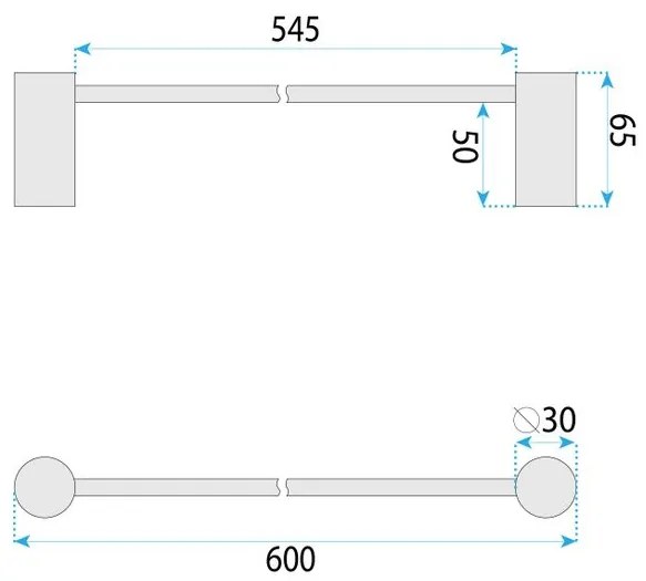 Cuier de baie 9703 Prism cupru periat
