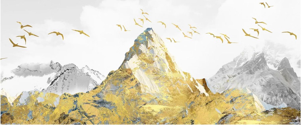 Tablou - Munte auriu (120x50 cm)