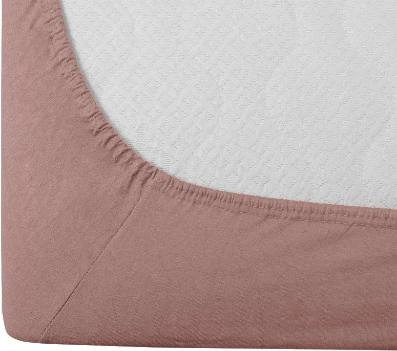 Cearsaf Jersey roz deschis 200 x 220 cm