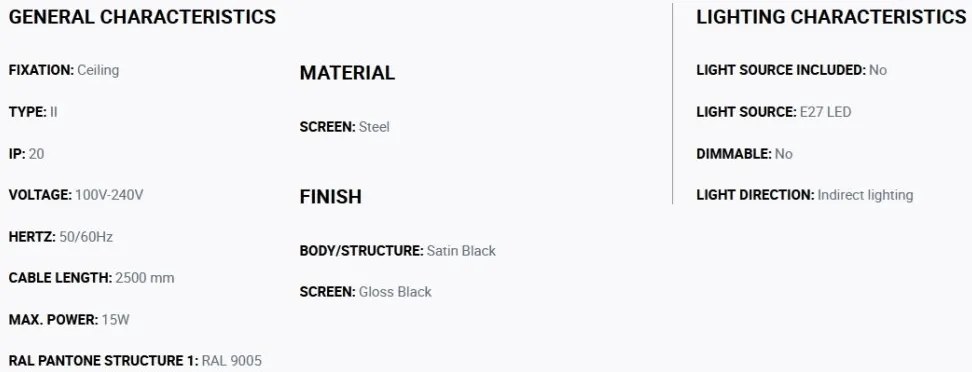 Lustra suspendata metal TATAWIN M 5L negru