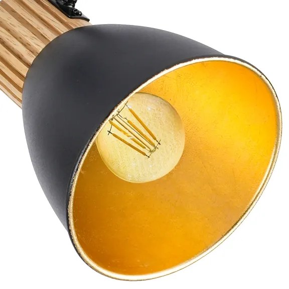 Brilagi - Plafonieră cu spoturi ODENSE 4xE14/10W/230V lemn/negru