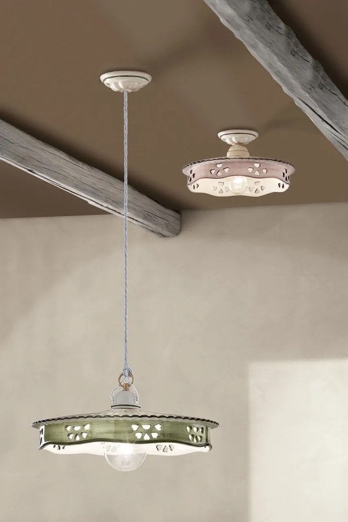 Plafoniera clasica realizata manual din ceramica ALESSANDRIA 23cm