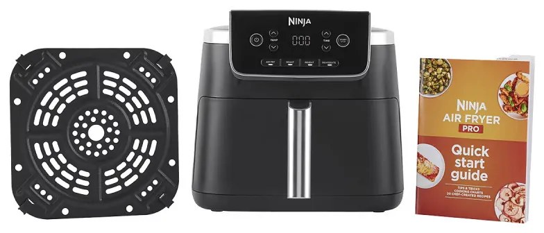 Friteuza cu aer cald Ninja AF140EU PRO, 1750W, 4.7 L, 40-240°C, 4 programe, Timer, AirCrisp, Acoperire antiaderenta, Negru