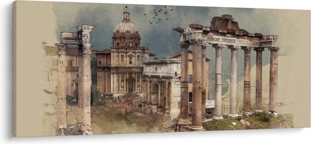 Tablou - Forumul Roman, Roma, Italia (120x50 cm)