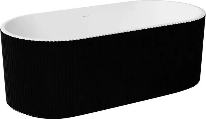 Cada freestanding Besco Giuliana 170x78 cm alb/negru