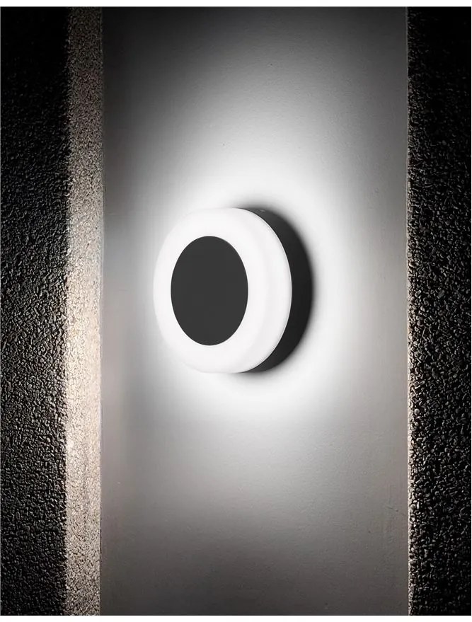 Aplica perete LED de exterior IP65 TUNE neagra NVL-9529713