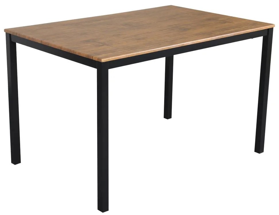 Set mobilier sufragerie Hungria (stejar închis + negru) (pentru 4 persoane). 1116359