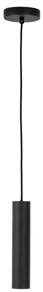 Lampă suspendată Paris, negru, cablu textil 120 cm