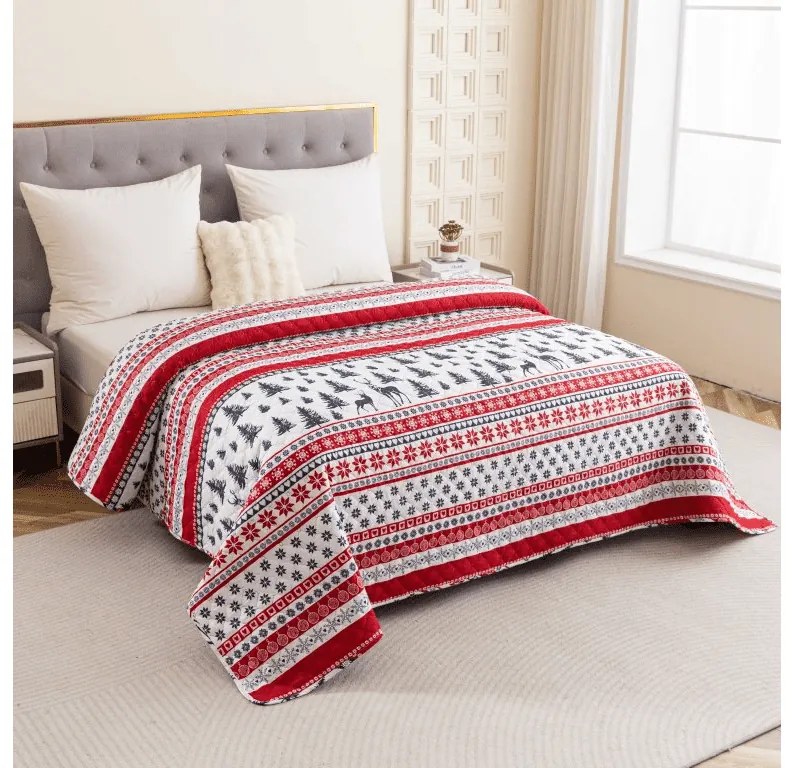 Cuvertura de pat cu model TWINKLE CHRISTMAS, colorat Dimensiune: 220 x 240 cm