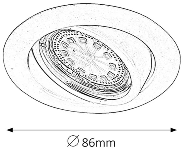Rabalux 1049 - SET 3x Corp de iluminat tavan fals LITE 3xGU10-LED/3W/230V