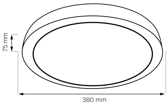 Plafonieră LED dimabilă pentru baie HALINA LED/48W/230V 3000-6000K d. 38 cm negru + telecomandă