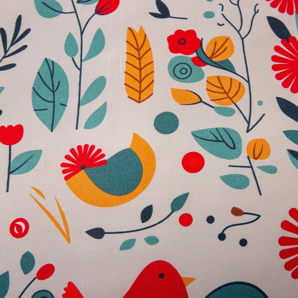 Lenjerie de pat din microfibra RETRO BIRD colorata Dimensiune lenjerie de pat: 2 buc 70 x 90 cm | 200 x 220 cm
