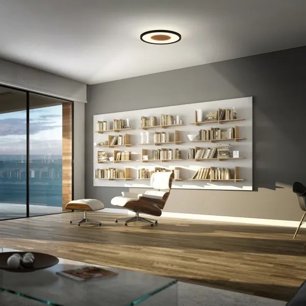 Brilo - Plafonieră LED SUFIT WOOD, 18 W, 230 V, 3000 K, Ø 29 cm