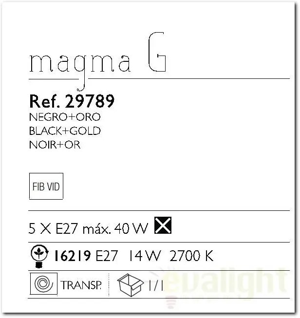 Pendul design XXL diametru 120cm Magma G 29789