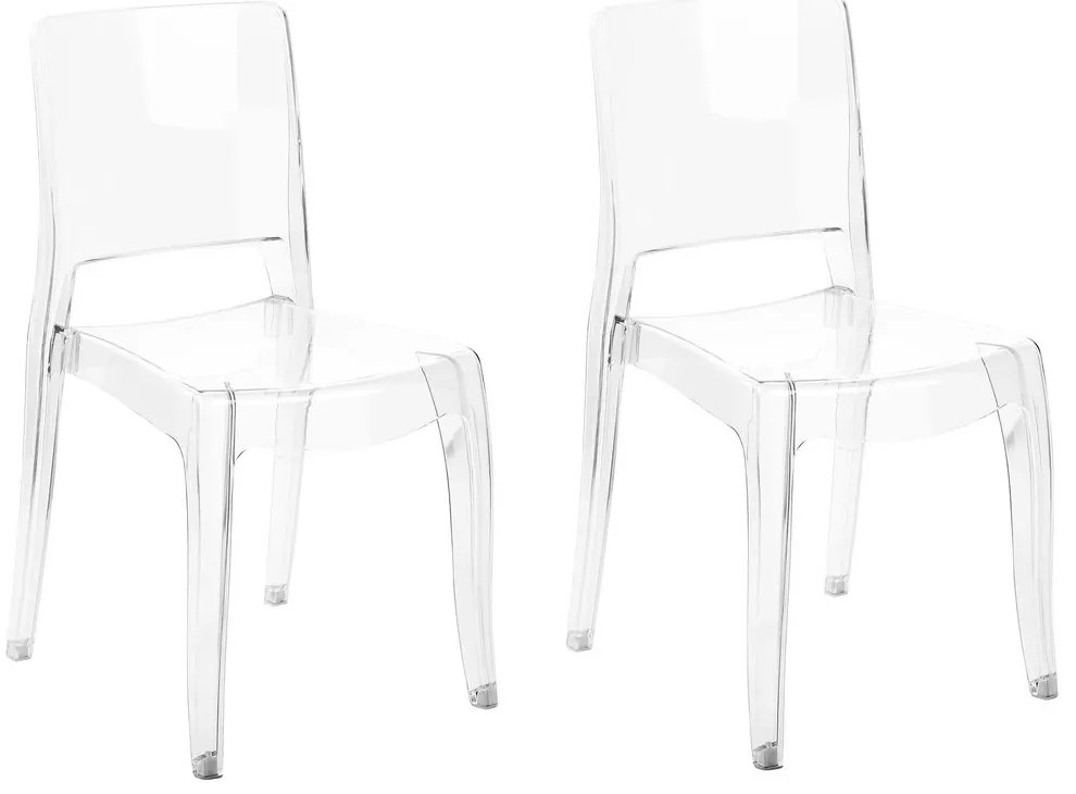Set 2 buc scaune de sufragerie Werdebra (transparent) . 1076582
