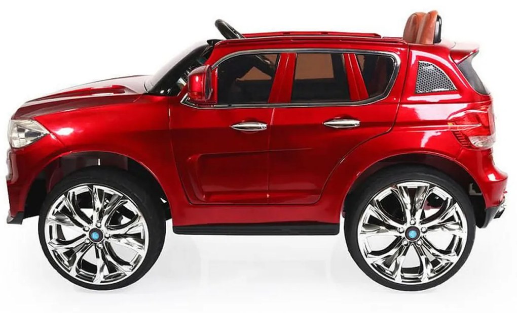 Masinuta Electrica cu Roti din Cauciuc NOVOKIDS™, Display LCD cu Redare MP4 Desene sau Muzica, Scaun de Piele, Model Offroad, Baterie Performanta