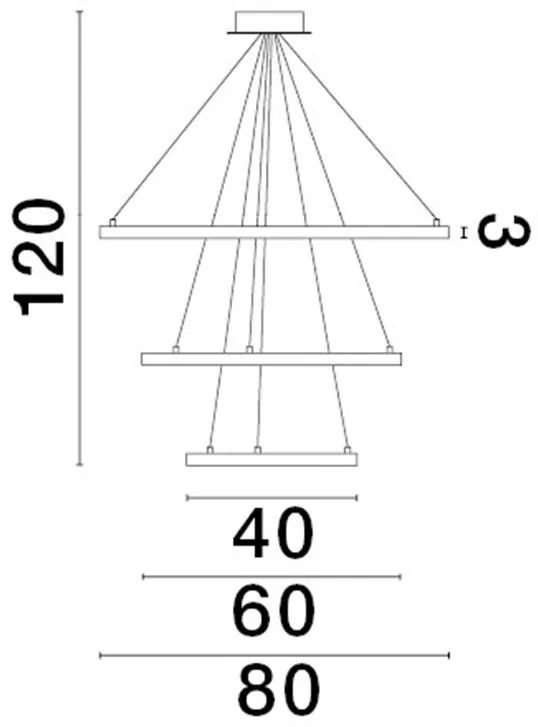 Lustra LED dimabila design circular EMPATIA D-80cm