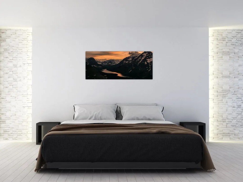 Tablou - Lac între munți (120x50 cm)
