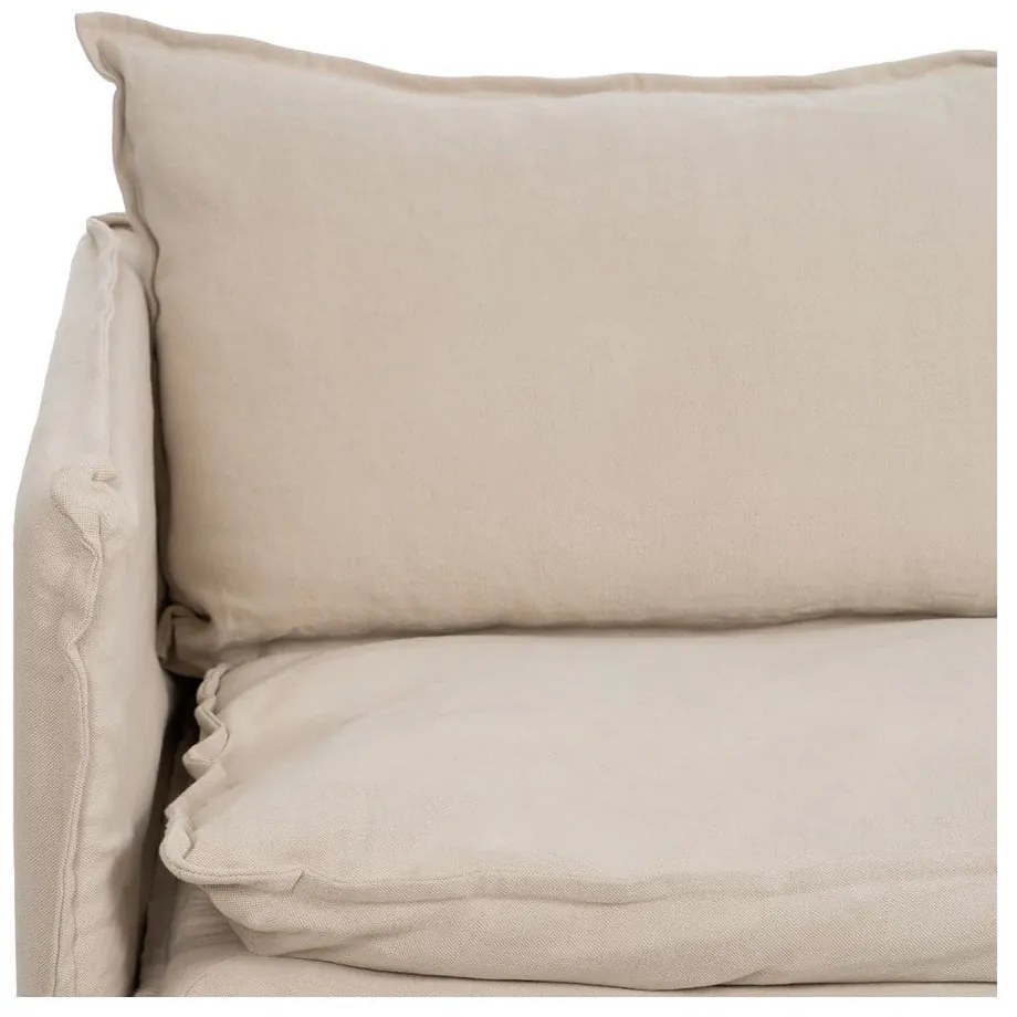 Canapea crem cu tapițerie din in 180 cm – Ixia