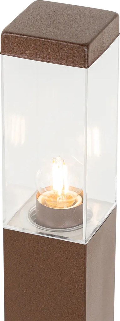 Stâlp de iluminat inteligent de exterior maro rugină 80 cm, inclusiv WiFi P45 - Malios