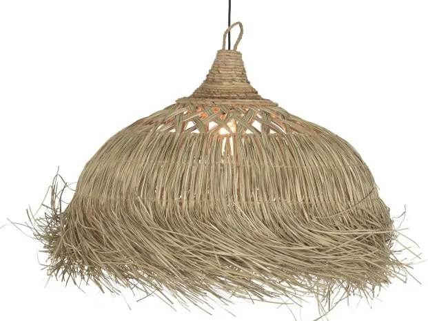 Lustră suspendată din fibre naturale cu franjuri, 75x45x95 cm, „Sorrento"