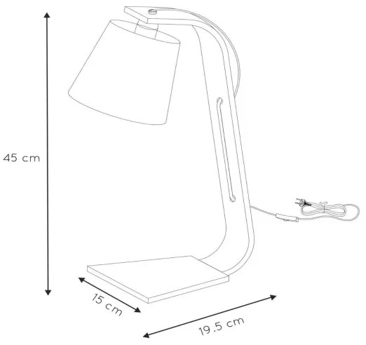 Lucide 06502/81/31 - Lampa de masa NORDIC 1xE14/40W/230V alb