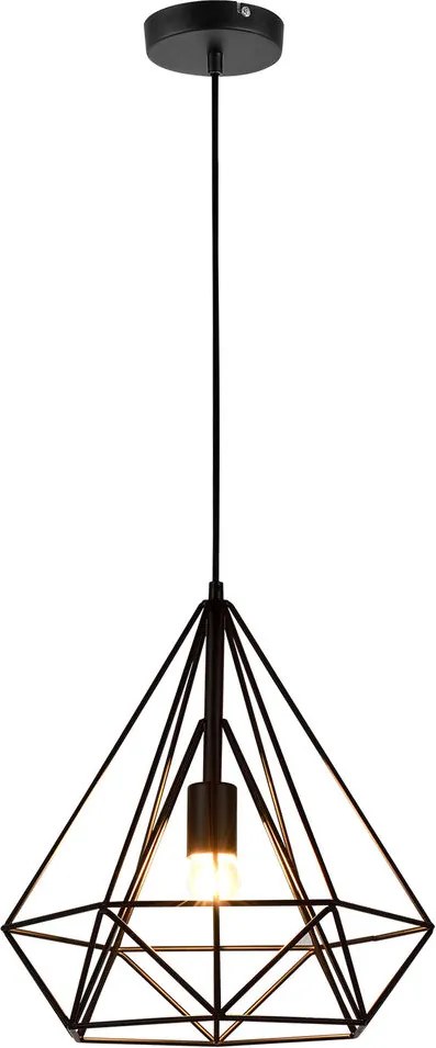 Lampa suspendata design decorativ Model 2 – lampa plafon, 1 x E27, 60 W, 40 x 37 cm, negru