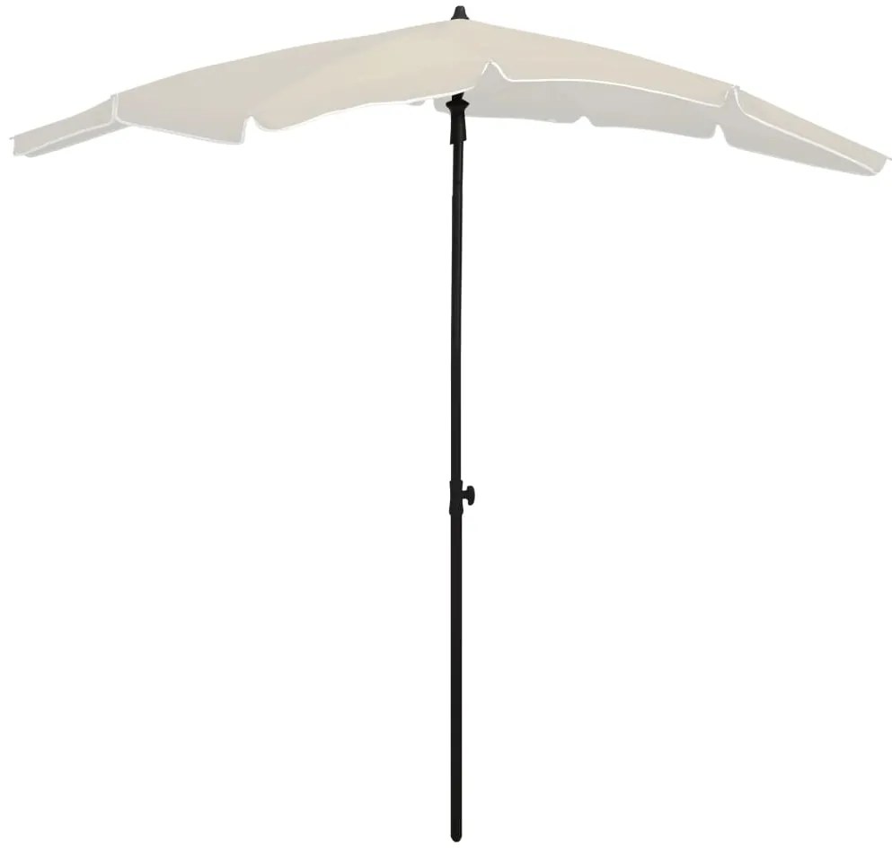 vidaXL Umbrelă de grădină cu stâlp, nisipiu, 200x130 cm